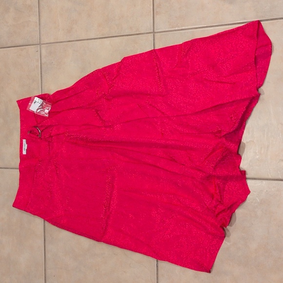 Nine West Asymmetrical Hot Pink Skirt Size Medium NWT - Picture 2 of 5